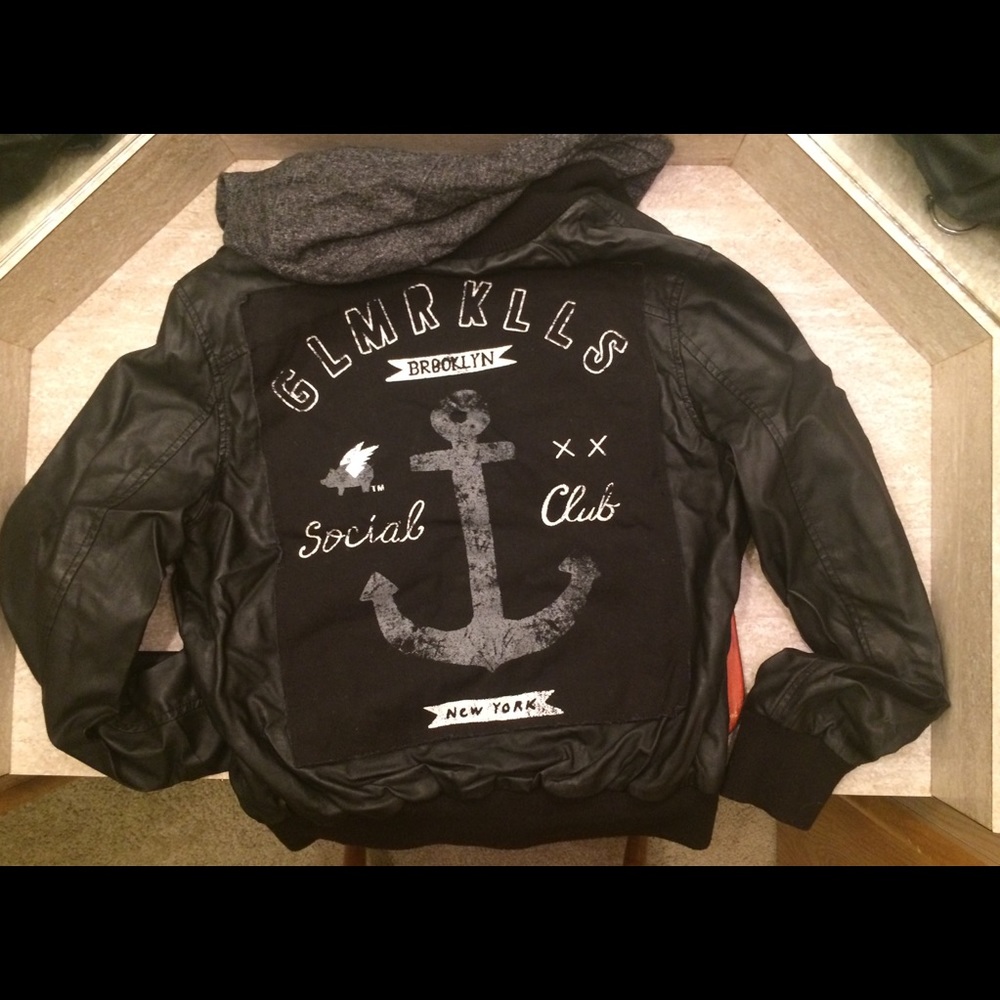 🖤 GLMR KLLS Hooded ‘Leather’ Jacket